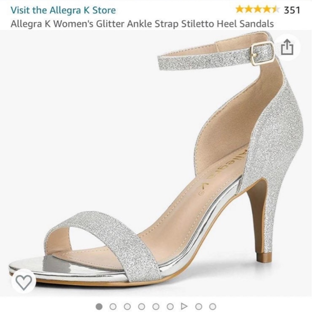 Silver Sparkle Heels
